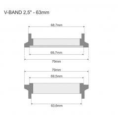 V-BAND 63mm PRO klamber 2,5\'\'