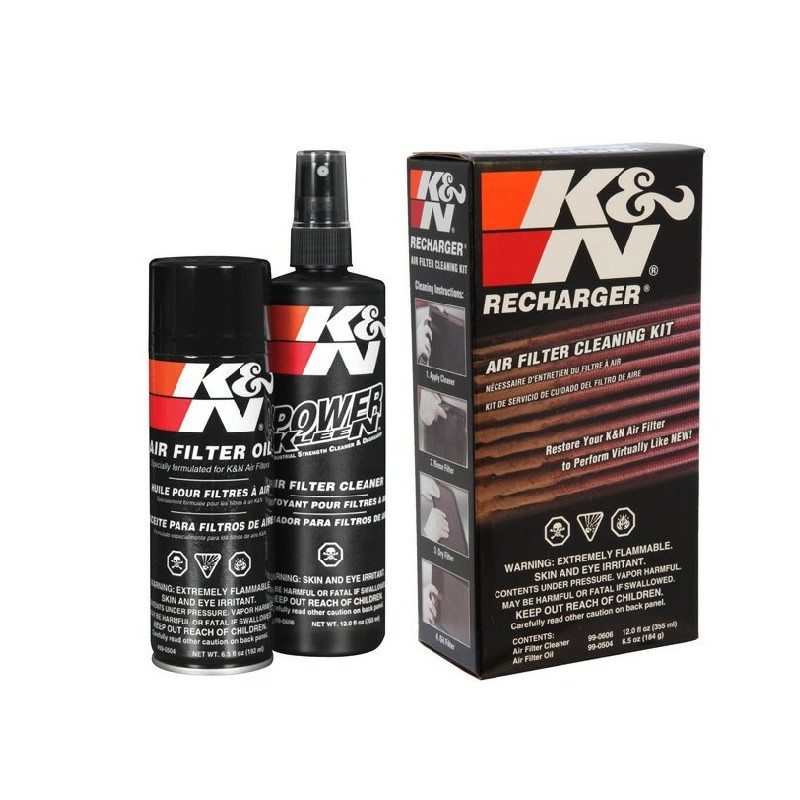 K&N õhufiltri hooldus KIT aerosoolid õli+puhastus 204ml+355ml